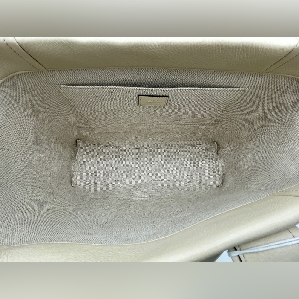 $2K NEW CHLOE LEATHER LOGO MEDIUM WOODY TOTE BAG PURSE AUTHENTIC NWT! - Picture 10 of 13